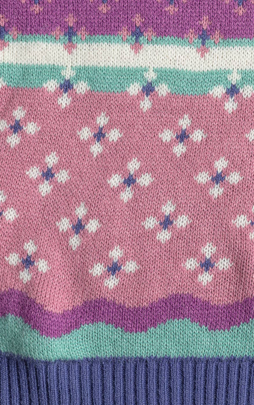 Darling Sweater Vest: Jewel Tone Intarsia