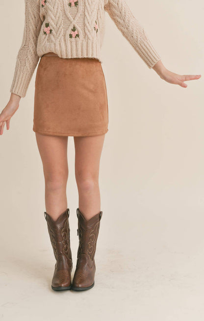 Faux Suede Skirt