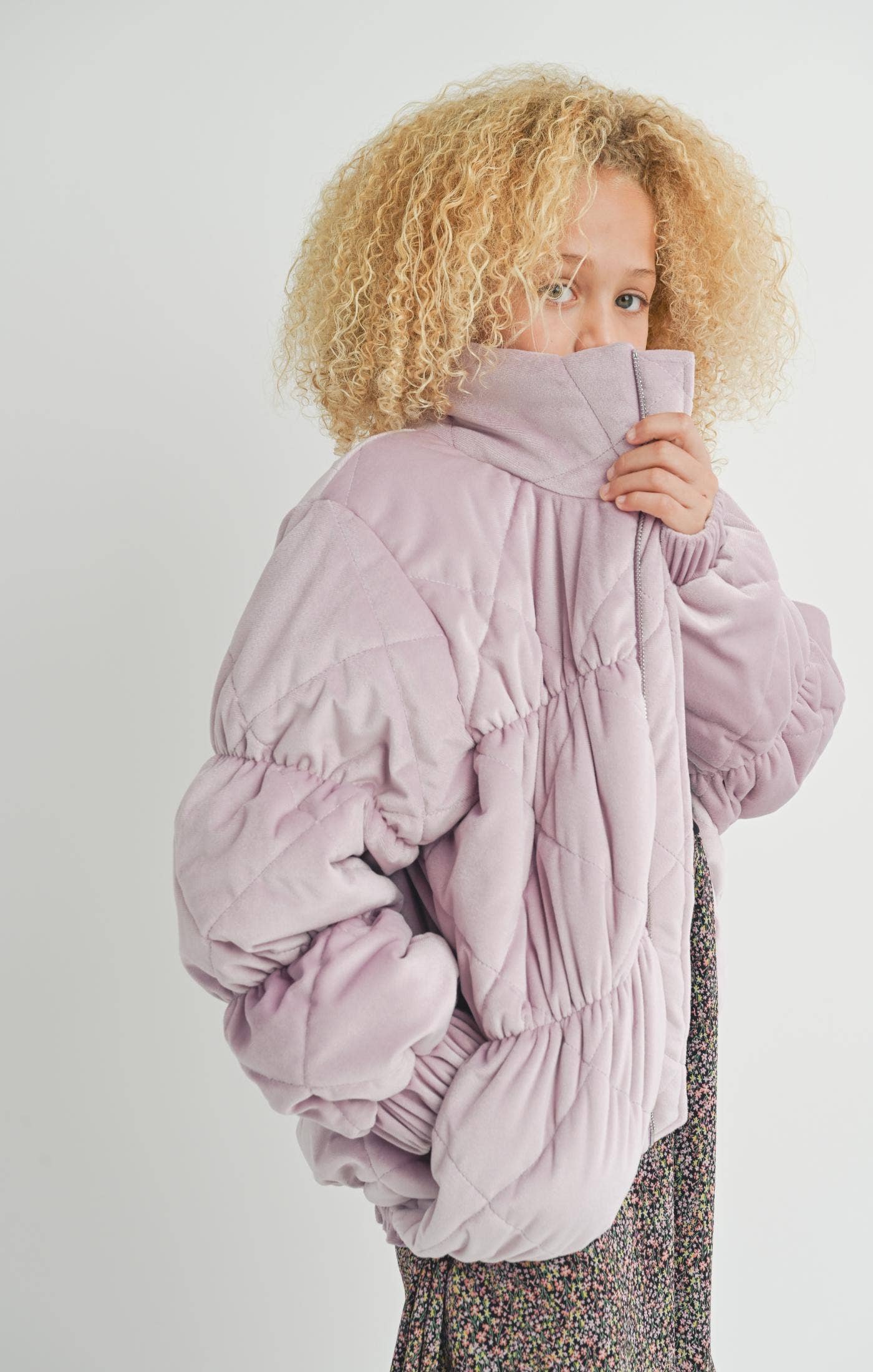 Tween Cosmic Quilted Coat