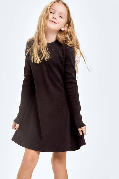 Cotton Knit Flare Dress - *MULTIPLE COLORS*