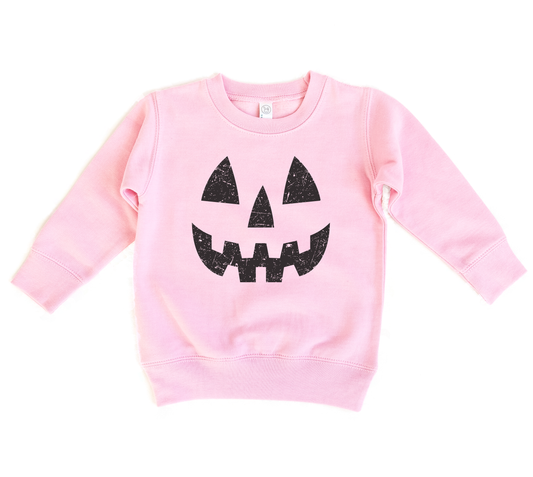Pumpkin Smiley | Kids Fall + Halloween Sweatshirt
