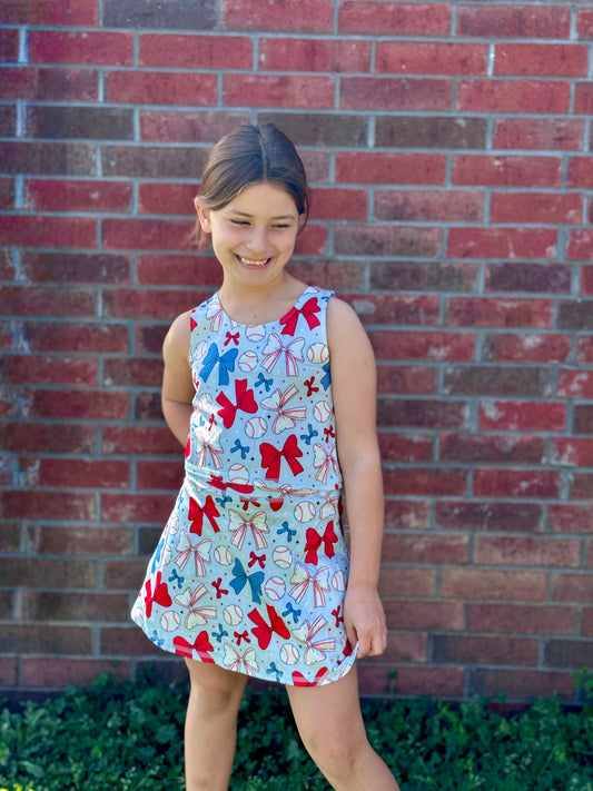 Athletic Tank/Skort Set - Baseball