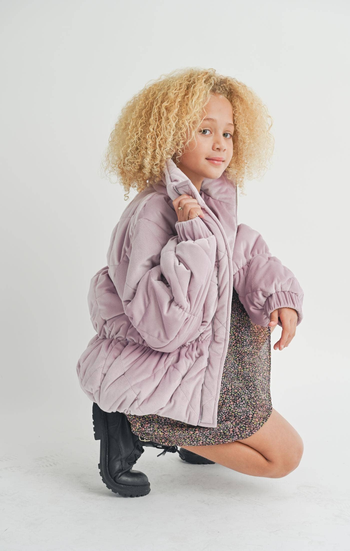 Tween Cosmic Quilted Coat