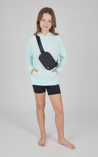 Hoodie, Bike Short, Fanny Bag - 3 pcs Set Mint