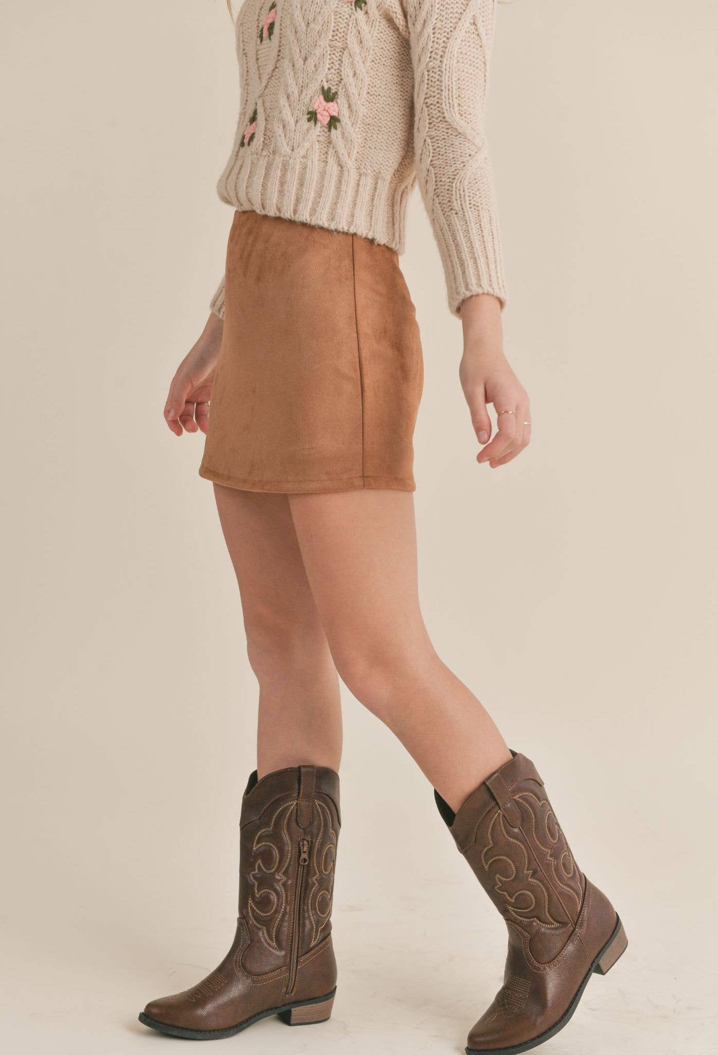 Faux Suede Skirt