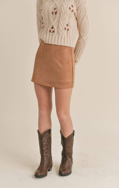 Faux Suede Skirt
