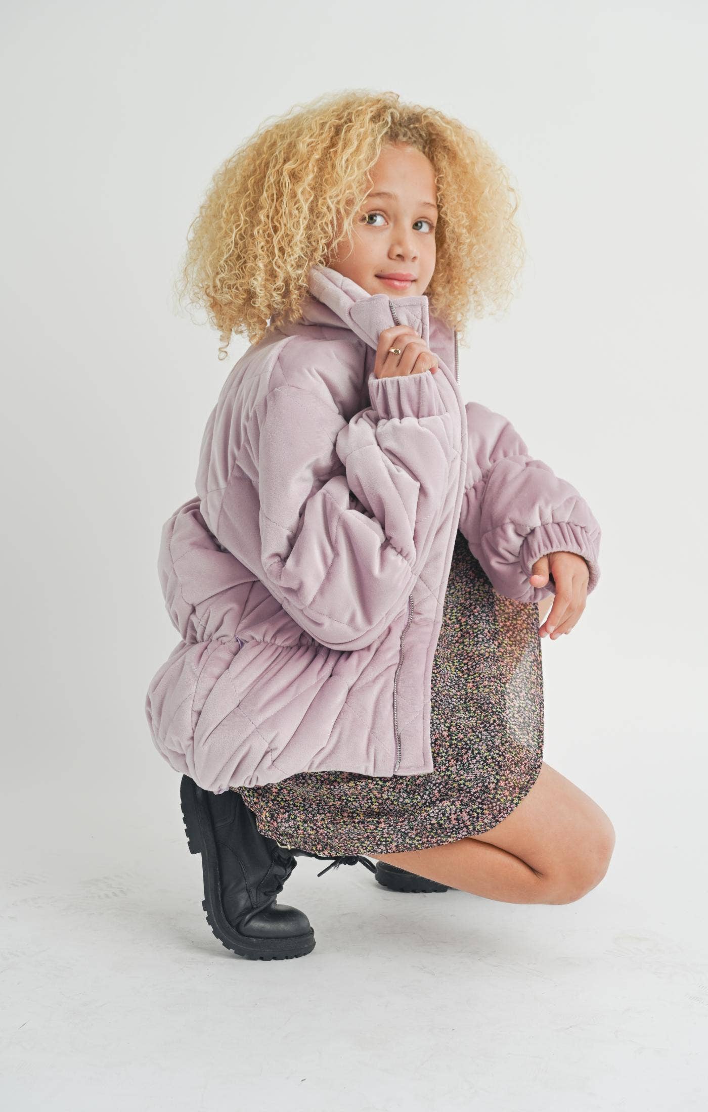 Tween Cosmic Quilted Coat