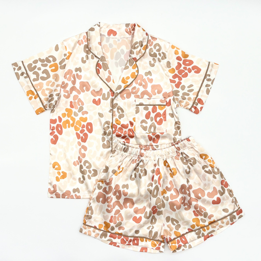 Fall Leopard Silky PJ Set