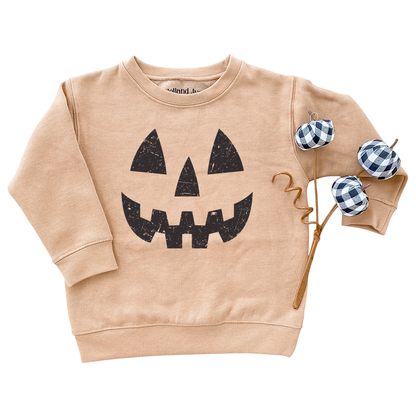 Pumpkin Smiley | Kids Fall + Halloween Sweatshirt