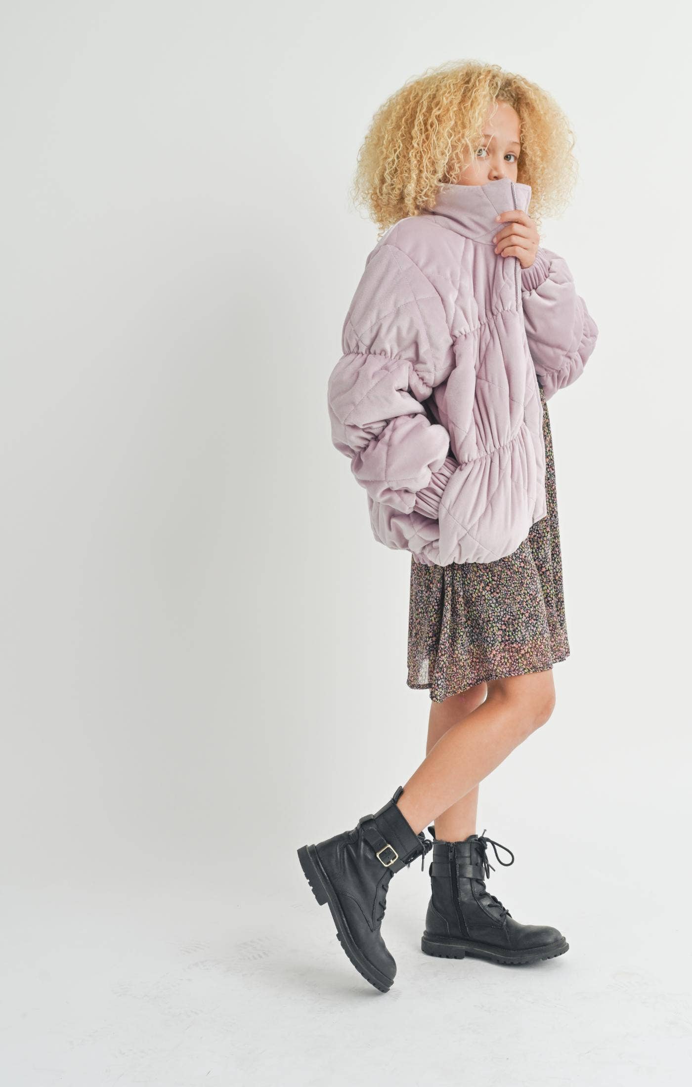 Tween Cosmic Quilted Coat