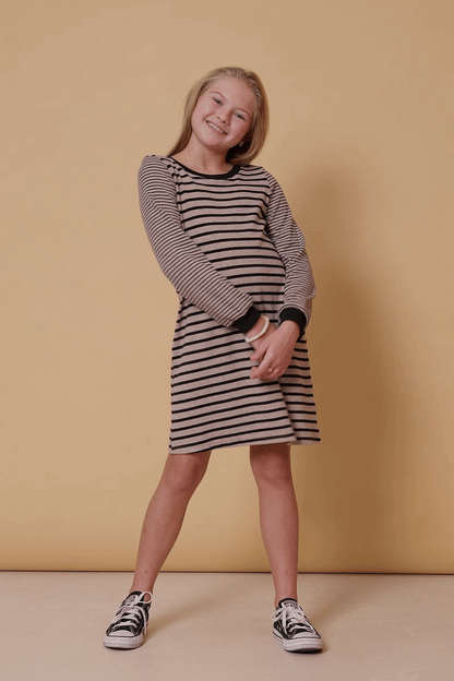 Girls Stripe Knit Shift Dress