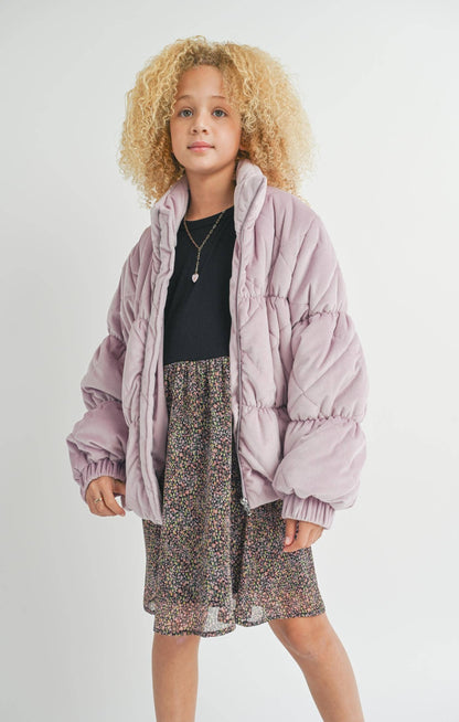 Tween Cosmic Quilted Coat
