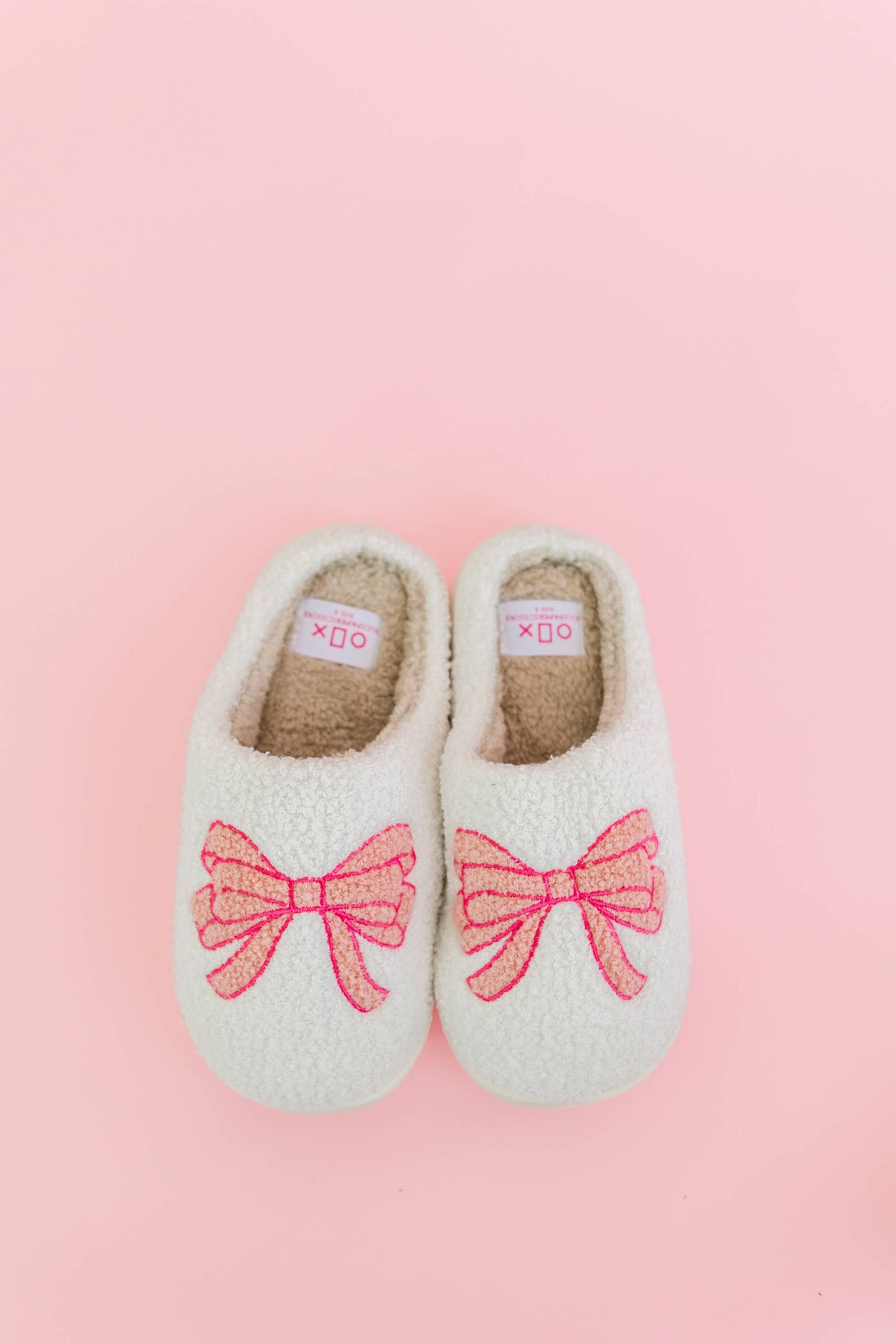 Pink Bow Slippers