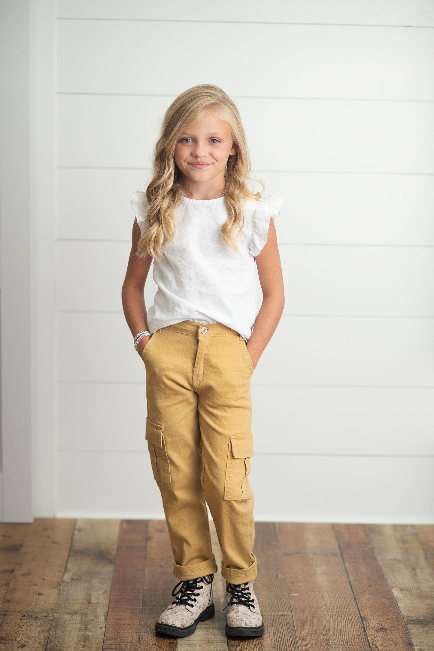Kids Cargo Pants With Pockets *MULTIPLE COLORS*