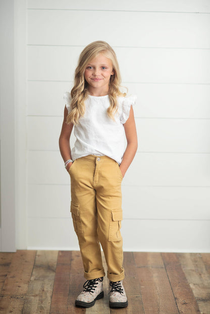 Kids Cargo Pants With Pockets *MULTIPLE COLORS*