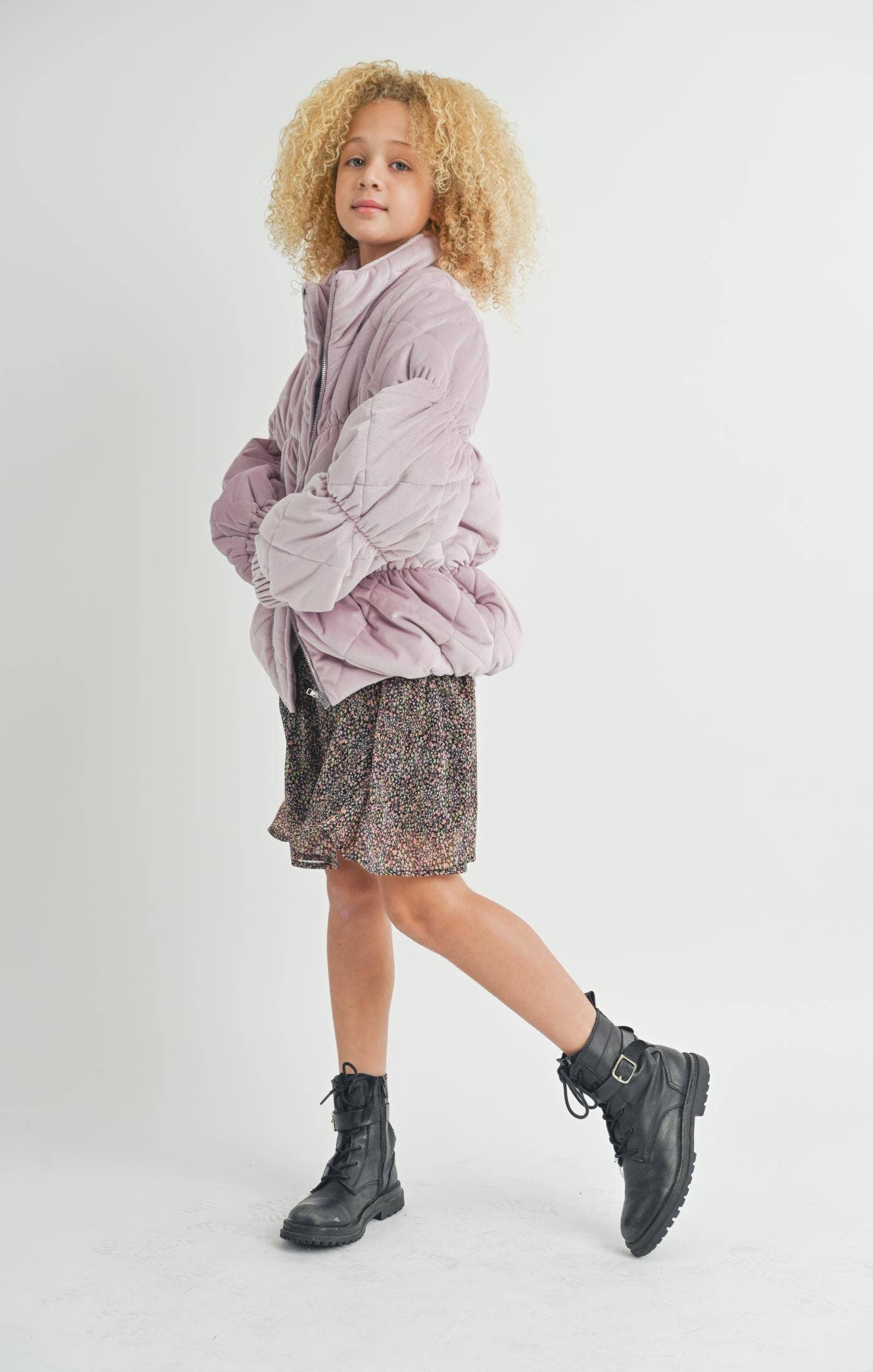 Tween Cosmic Quilted Coat