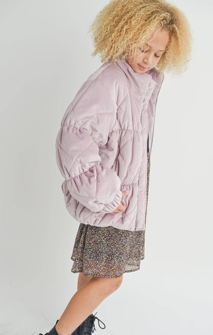 Tween Cosmic Quilted Coat
