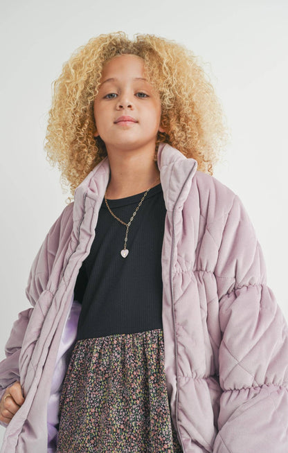 Tween Cosmic Quilted Coat