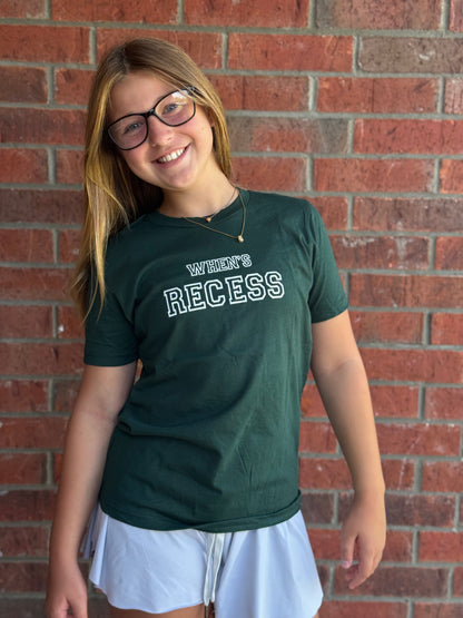 When's Recess | Kids Back to School Shirt