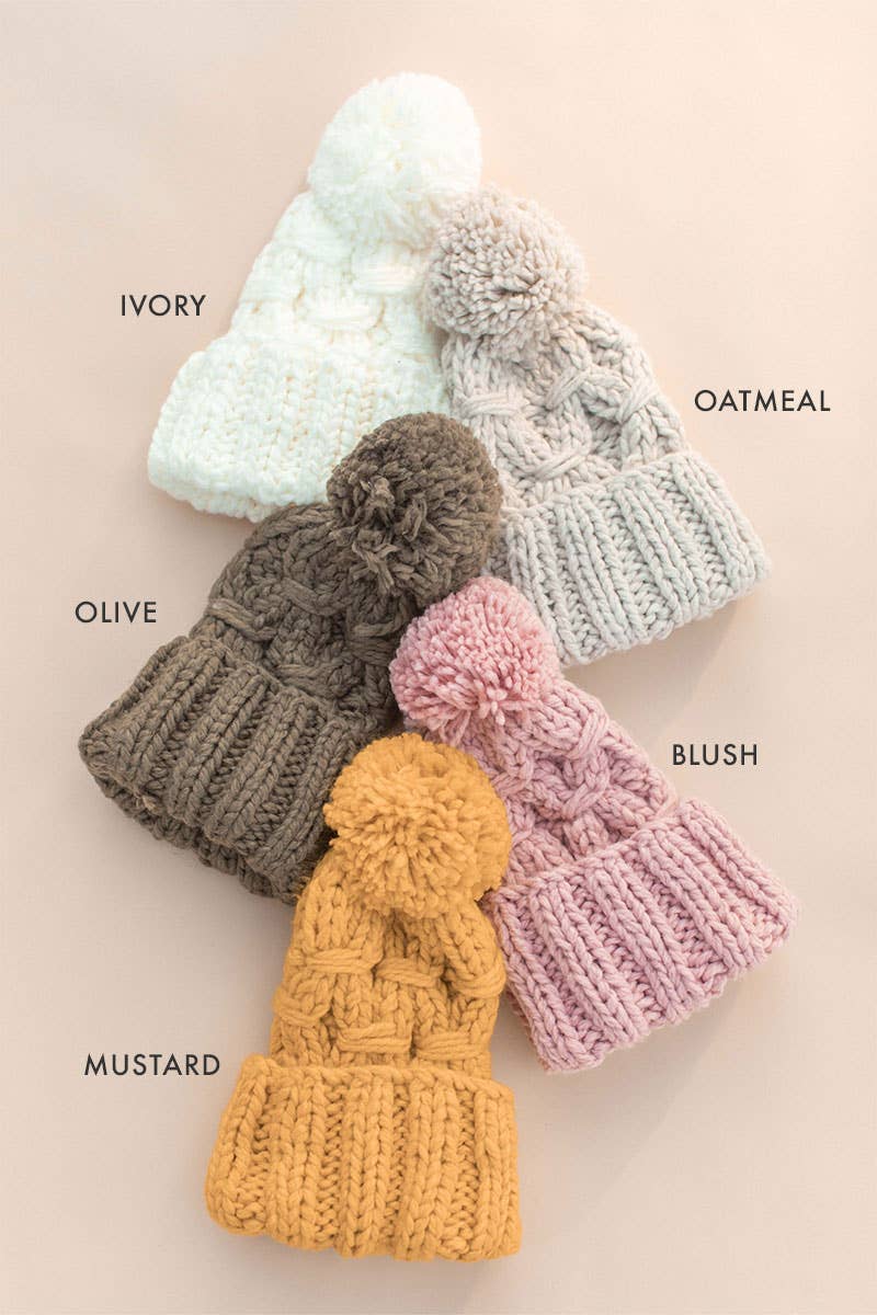 Pom Pom Knit Beanies