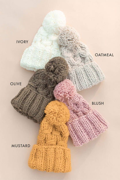 Pom Pom Knit Beanies