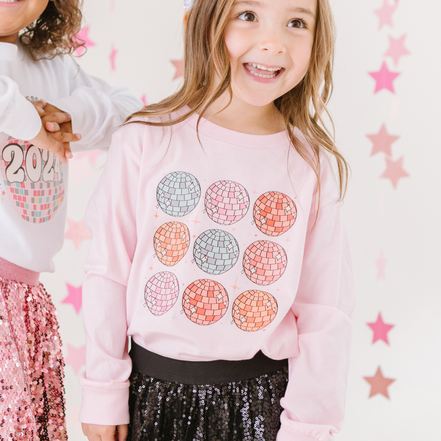 Pink Disco Ball - Long Sleeve