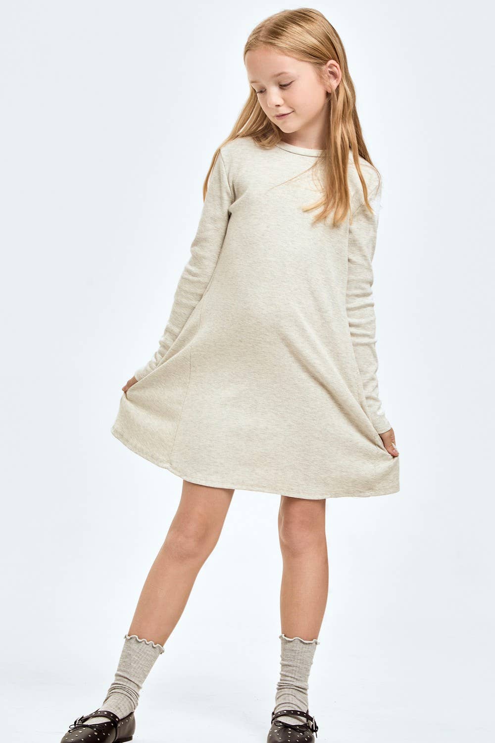 Cotton Knit Flare Dress - *MULTIPLE COLORS*