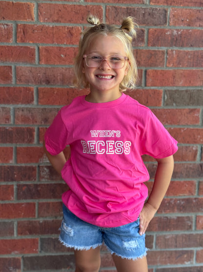 When's Recess | Kids Back to School Shirt