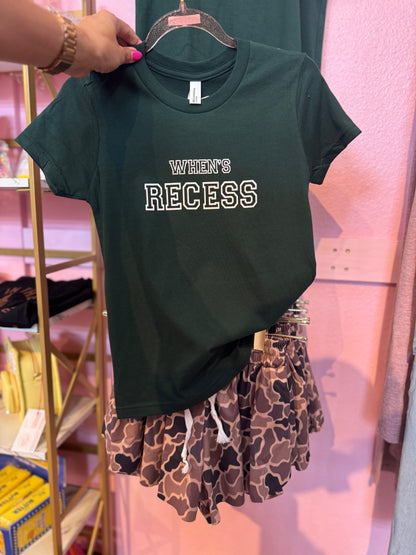 When's Recess | Kids Back to School Shirt