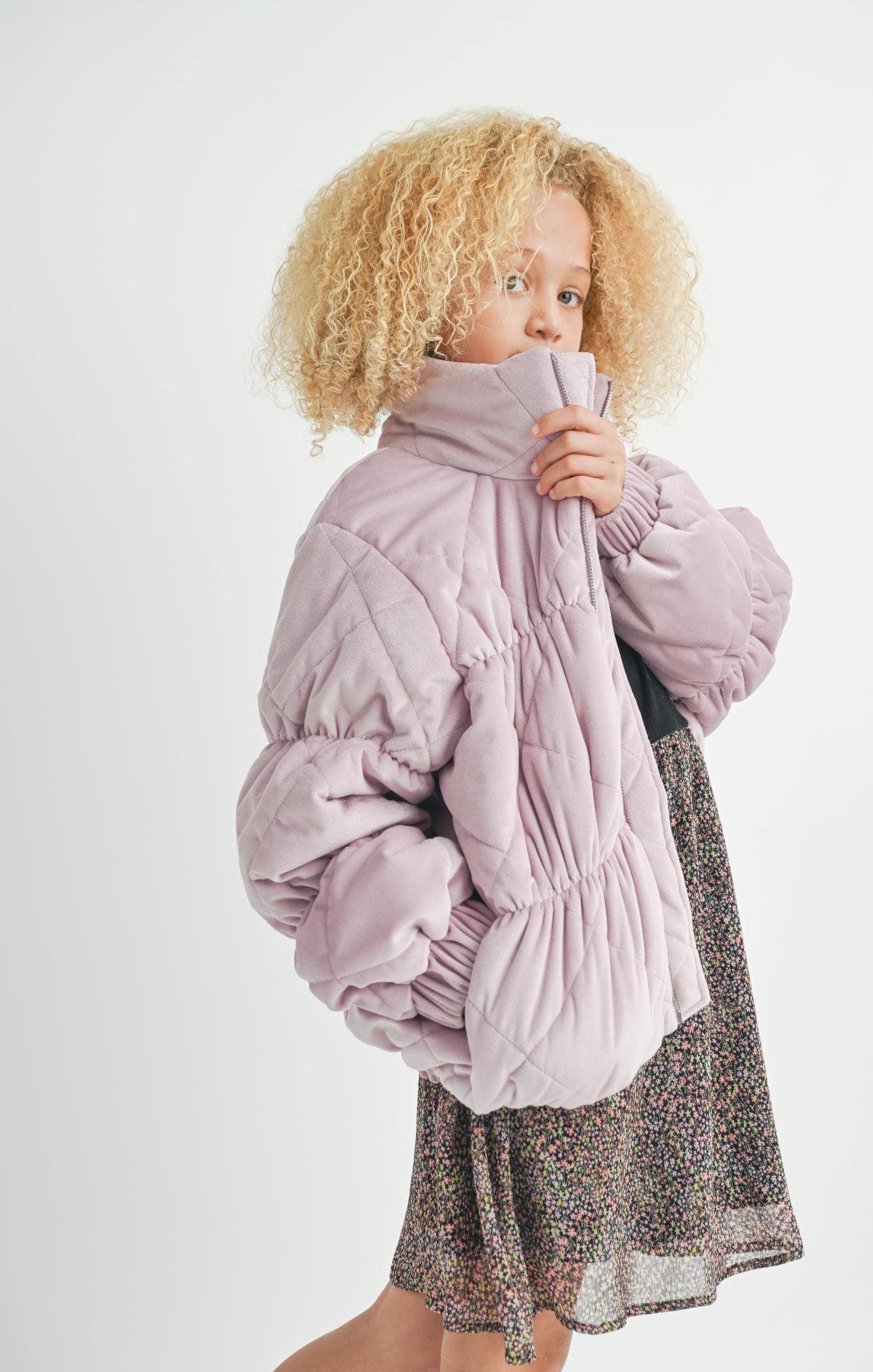 Tween Cosmic Quilted Coat
