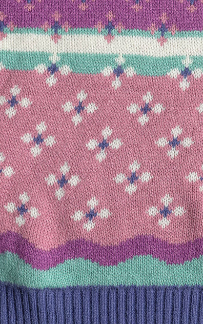 Darling Sweater Vest: Jewel Tone Intarsia