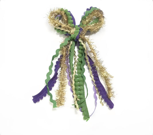 Mardi Gras Textured Hair Bow