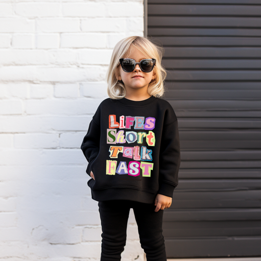 Life's Short Talk Fast Gilmore Girls Youth Graphic Sweatshirt