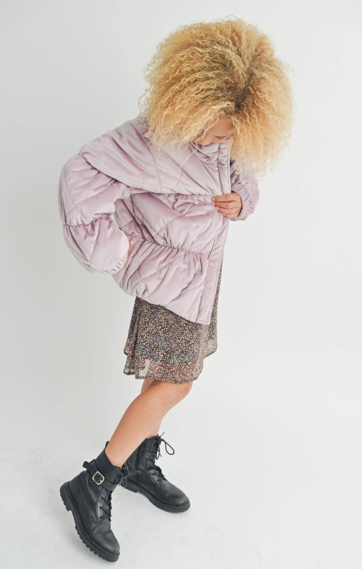 Tween Cosmic Quilted Coat