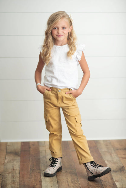Kids Cargo Pants With Pockets *MULTIPLE COLORS*