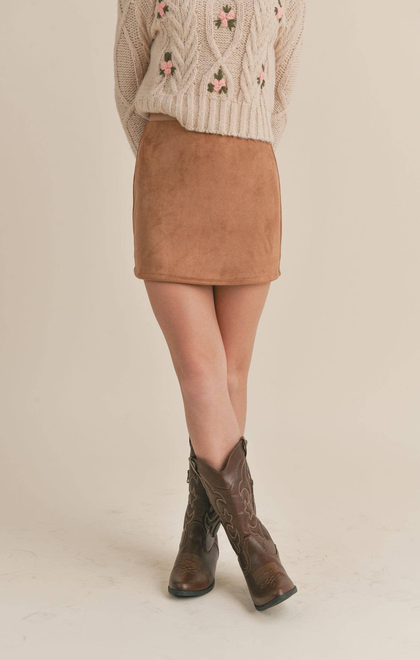 Faux Suede Skirt