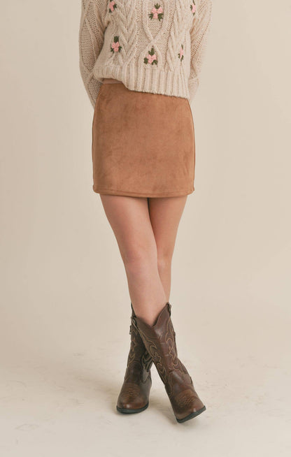 Faux Suede Skirt