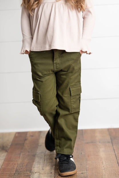 Kids Cargo Pants With Pockets *MULTIPLE COLORS*