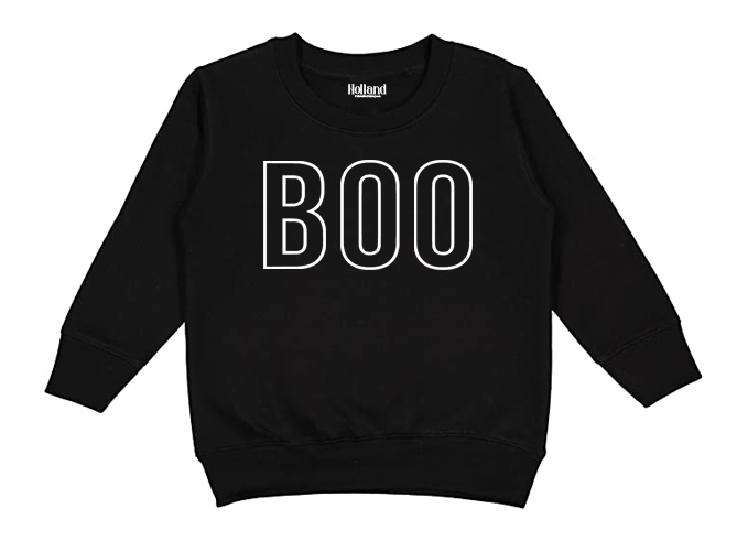BOO | Kids Fall + Halloween Sweatshirt