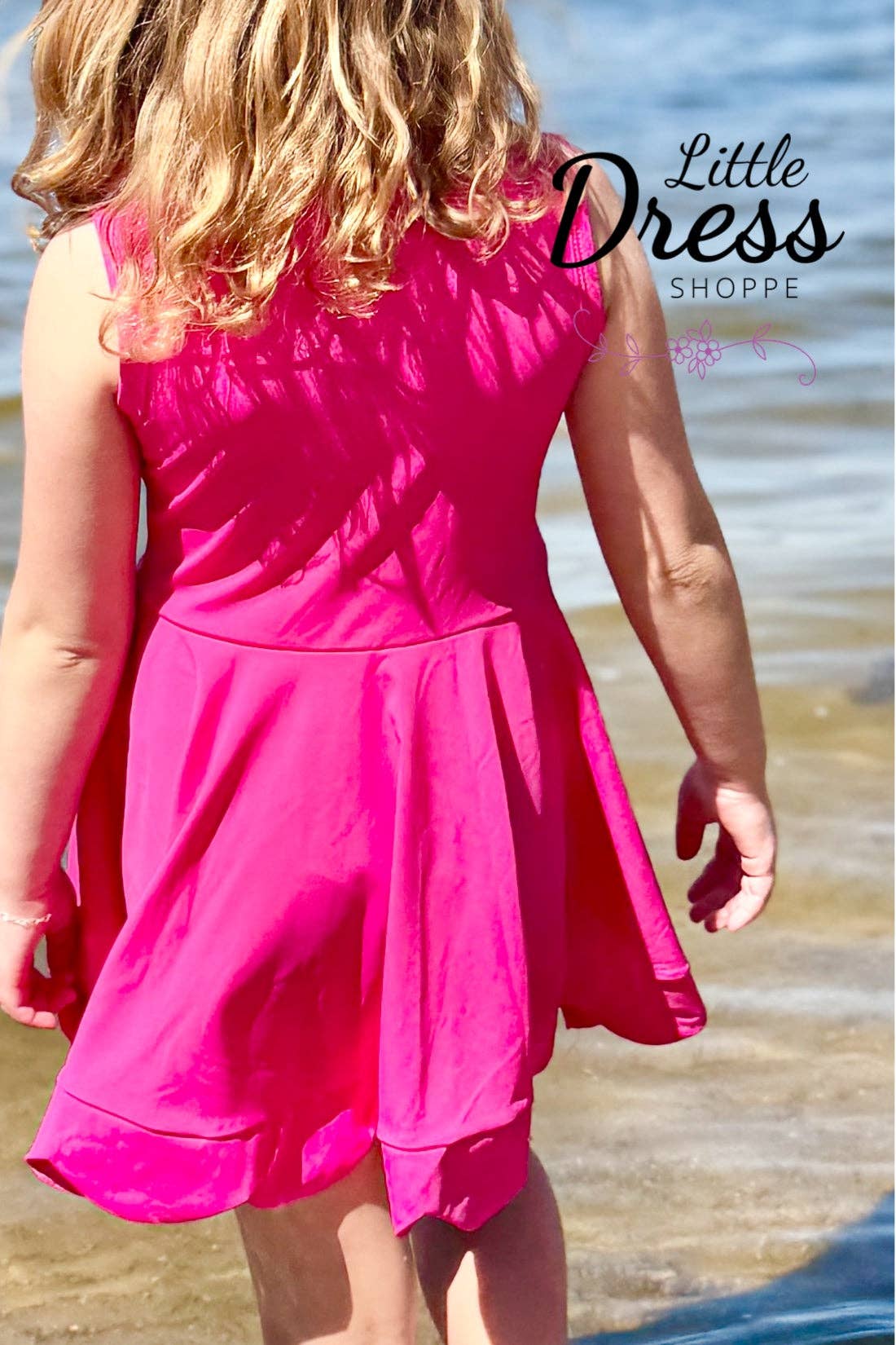 Pink Scallop Skirted Romper